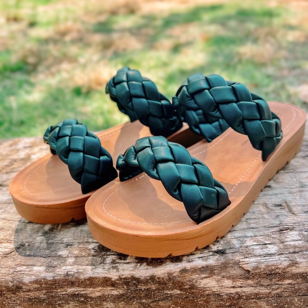 Black Braided Sandals